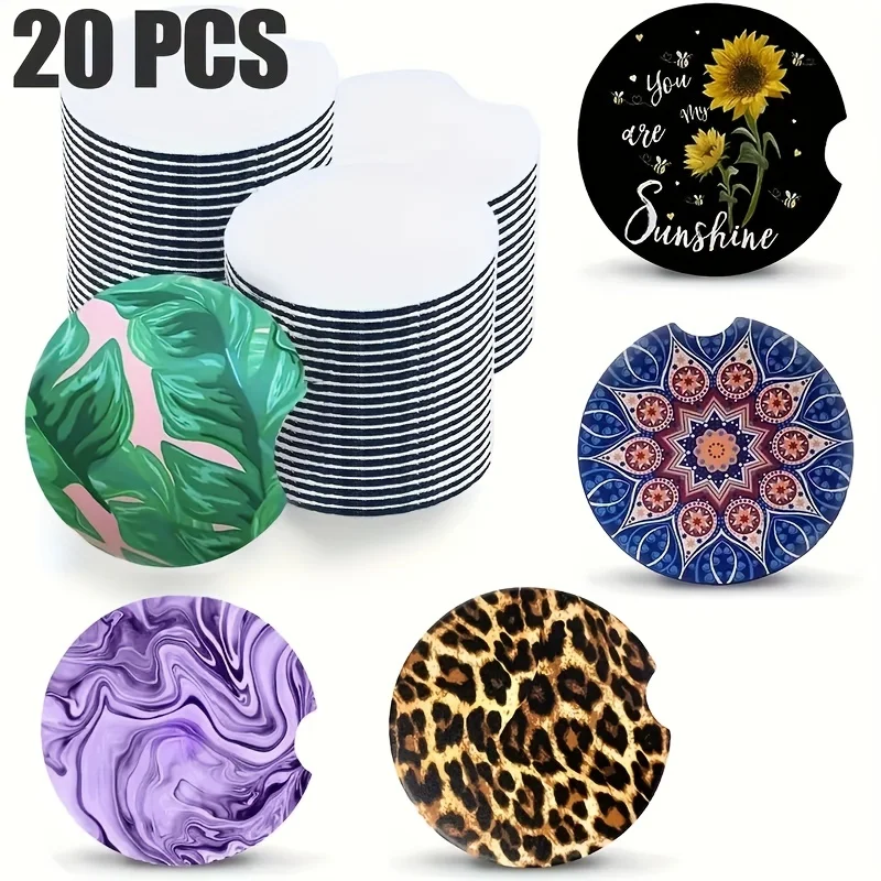 Coaster Sublimation Blank - Coasters carro em branco sublimado, abertura
