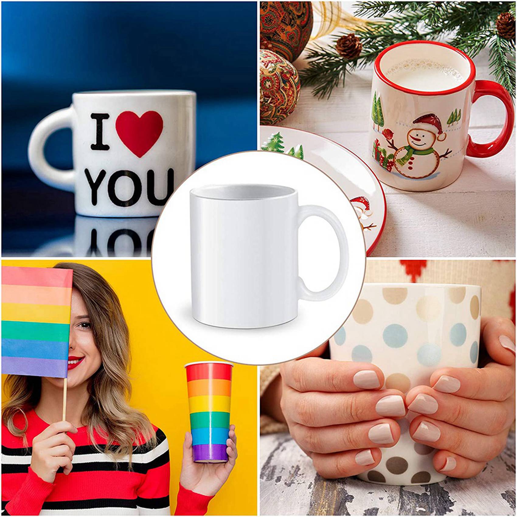 Sublimation Mug White - N09R-140Pcs sublimação filme envoltório retrátil 5x10