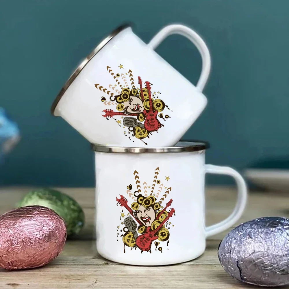 Sublimation Mug White - Caneca de metal branco rugido rock