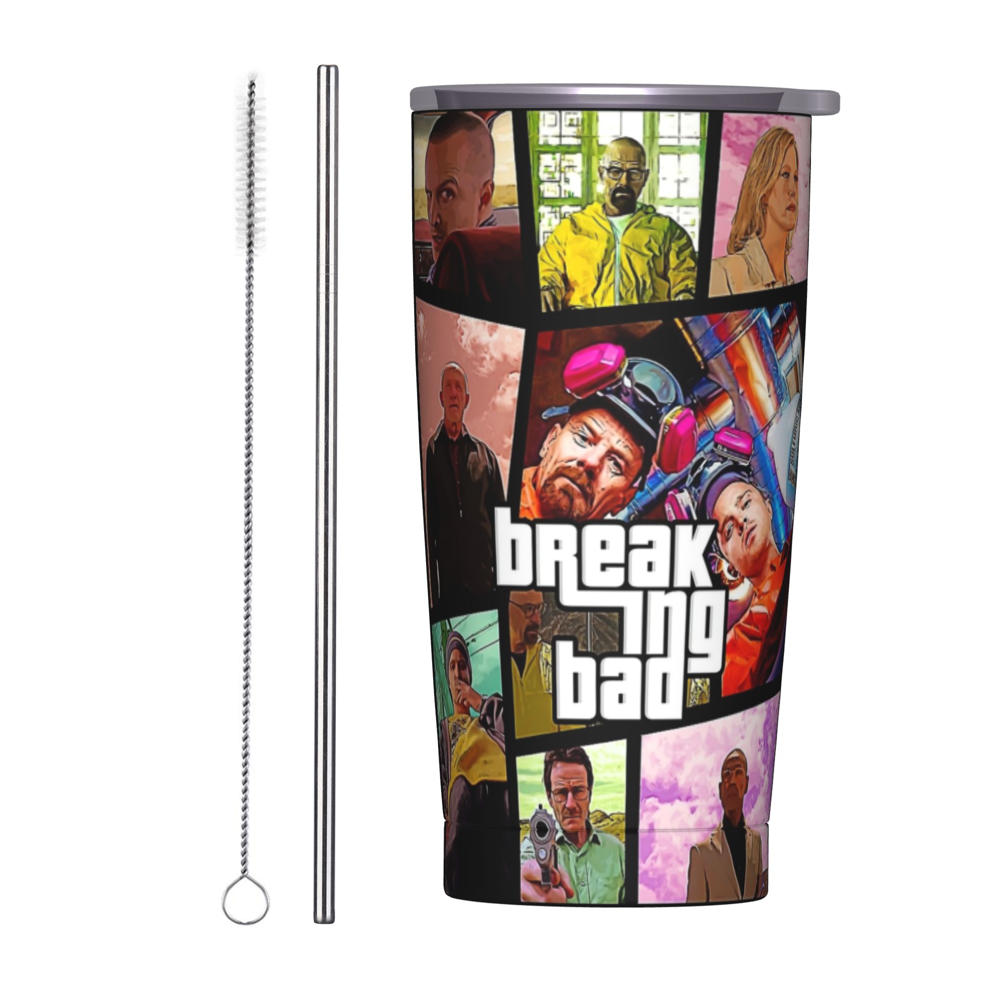 Tumbler 20Oz White - Copo Térmico Isolado Breaking Bad Walter