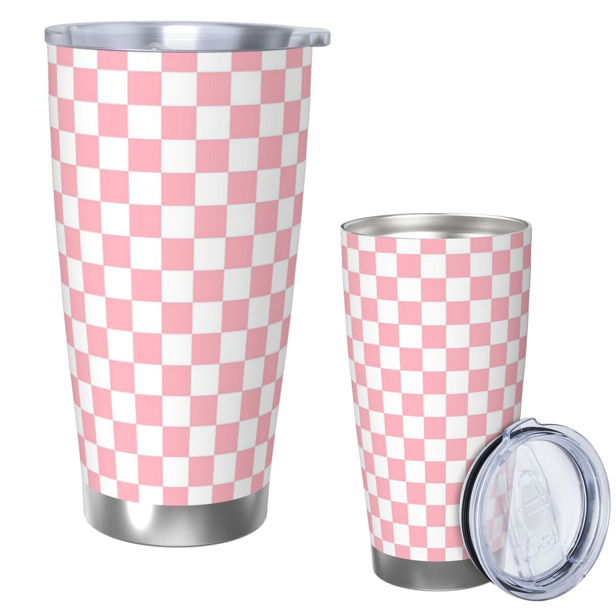 Tumbler 20Oz White - Copo de aço inoxidável com padrão