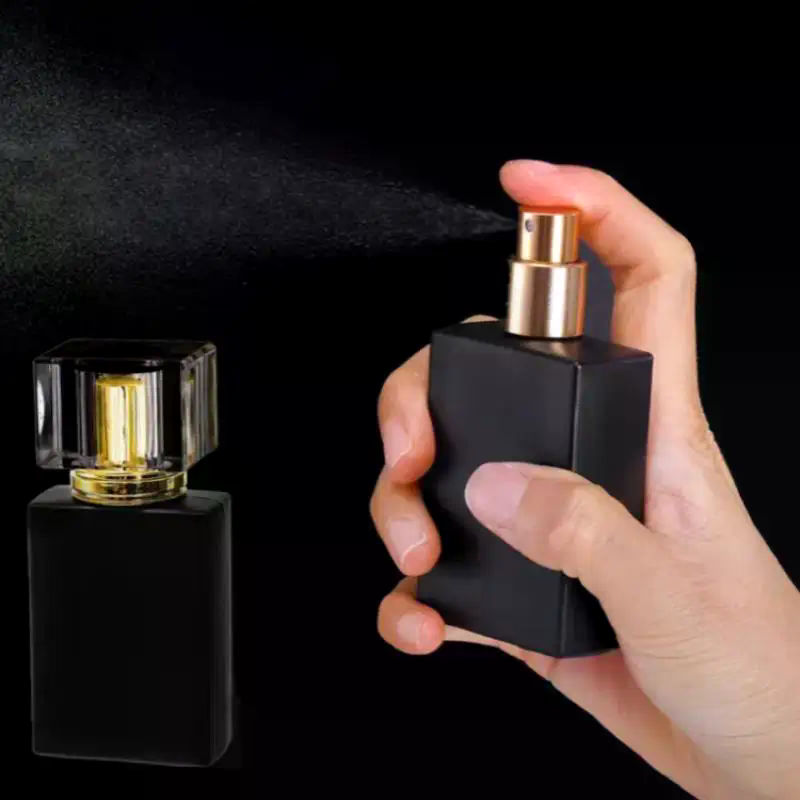 Water Bottle Blank - 30/50ml garrafa de perfume preto brilhante