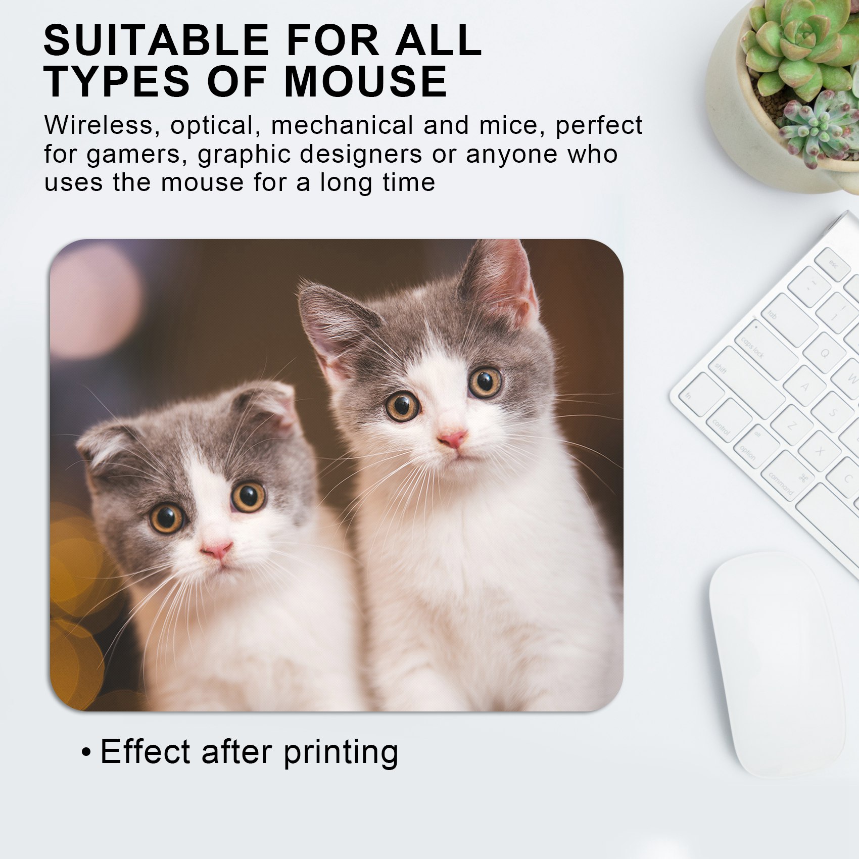Mouse Pad Blank Sublimation - Tapete de rato clássico de 10