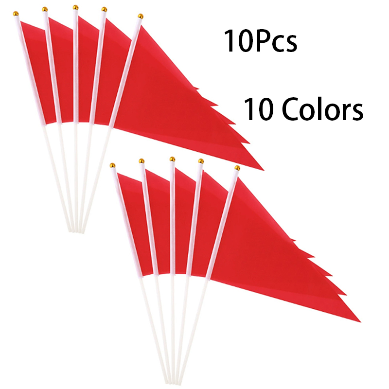 Yard Sign Blank - 10 bandeiras triangulares coloridas dos pces