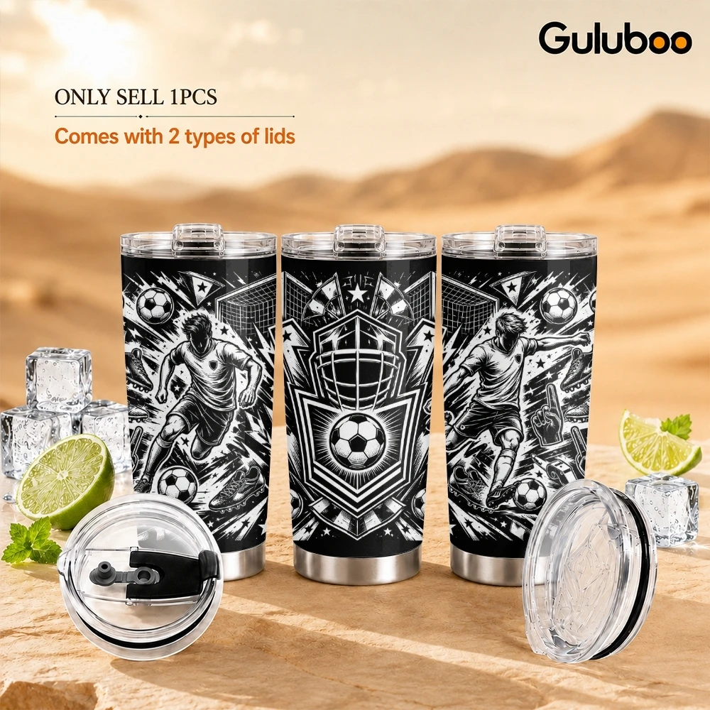 Tumbler 20Oz White - Garrafa Térmica Esportiva Preta e Branca