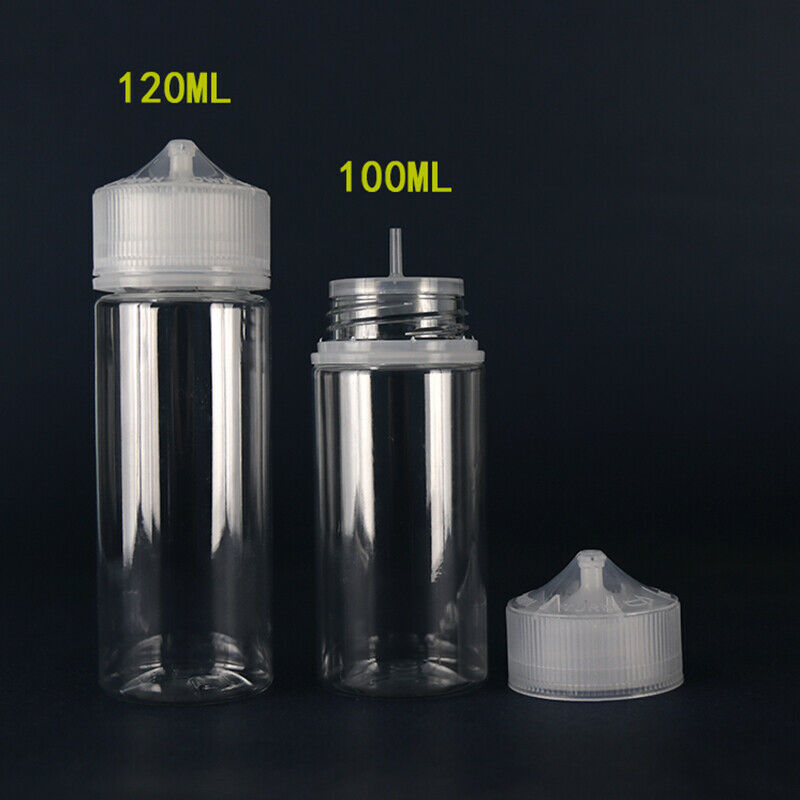 Water Bottle Blank - 5 pçs 30ml/60ml/100ml/120ml plástico pet vazio