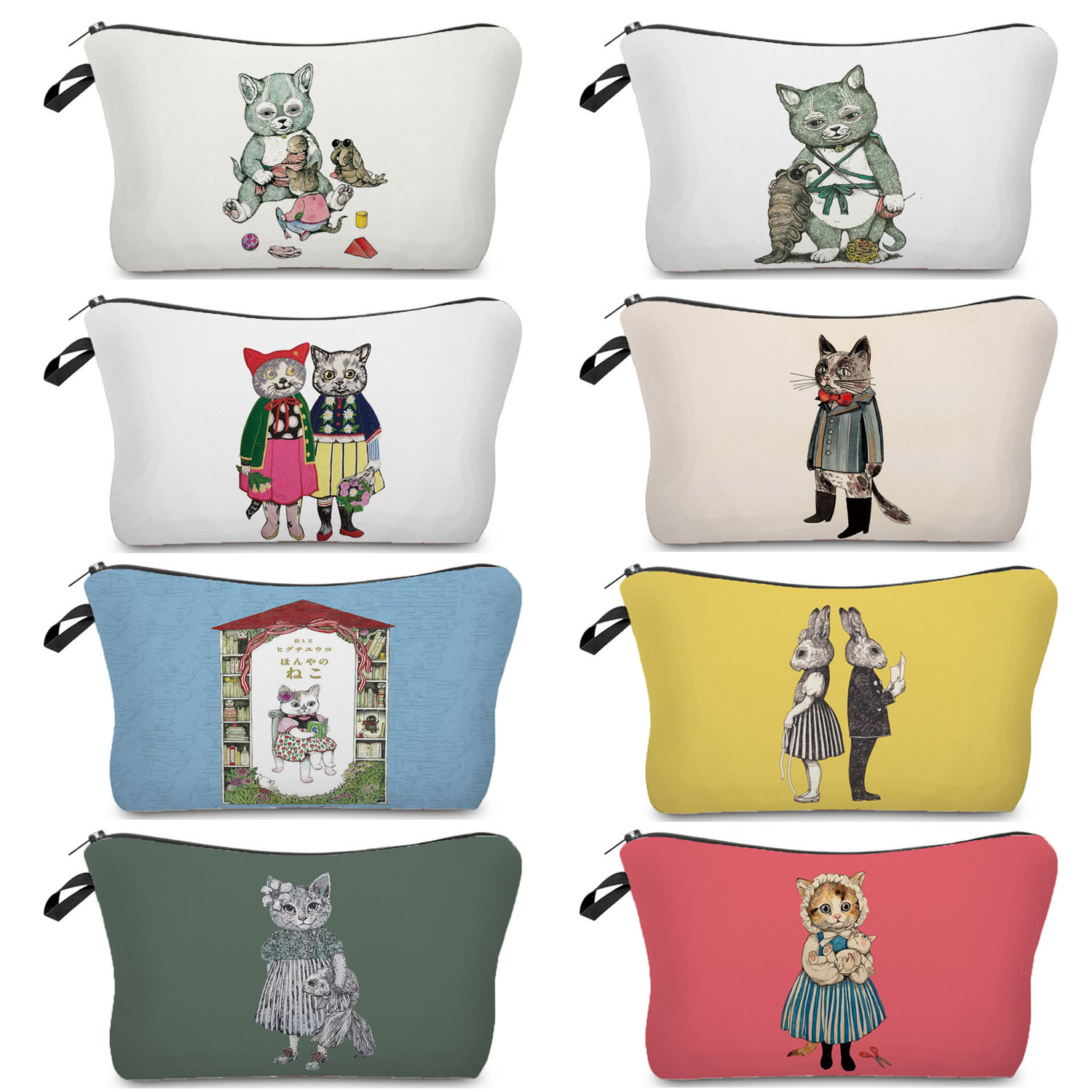 Pillow Cover Sublimation - Bolsa de maquiagem feminina moda ilustração
