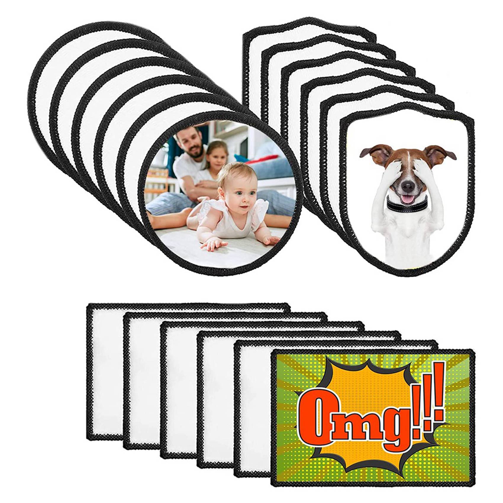 Hat Sublimation Blank - 48 peças de patches de sublimação