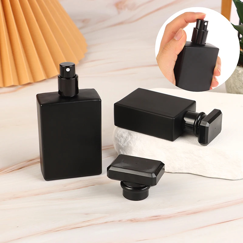 Water Bottle Blank - 30/50ml garrafa de perfume preto brilhante