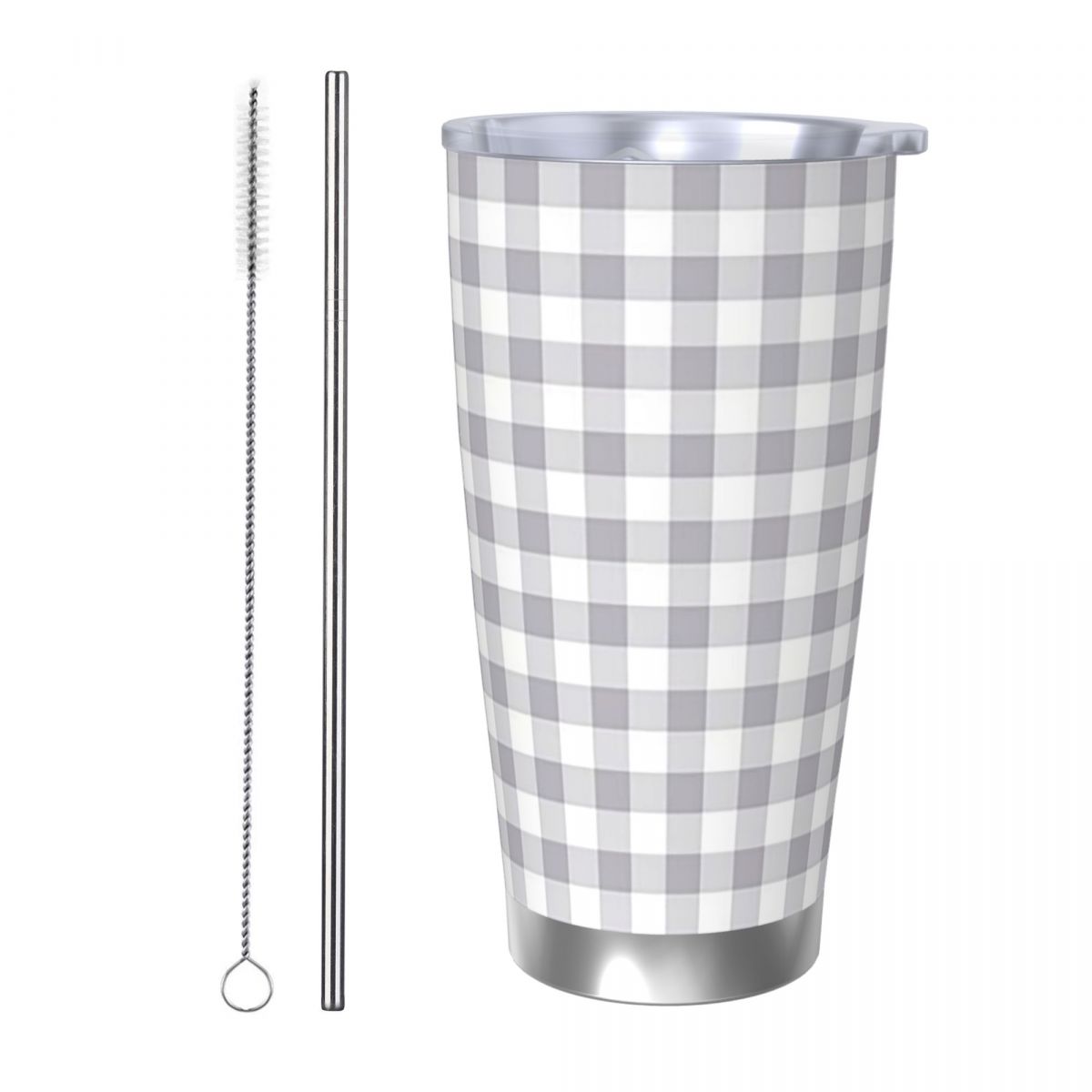 Tumbler 20Oz White - Copo de aço inoxidável de guingão