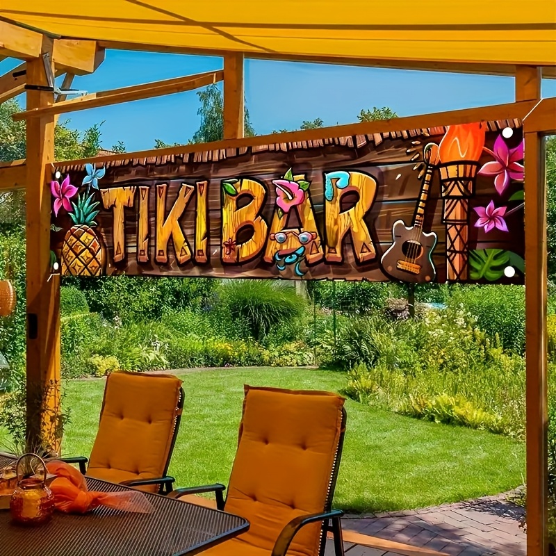 Yard Sign Blank - Tiki bar banner tropical havaiano praia