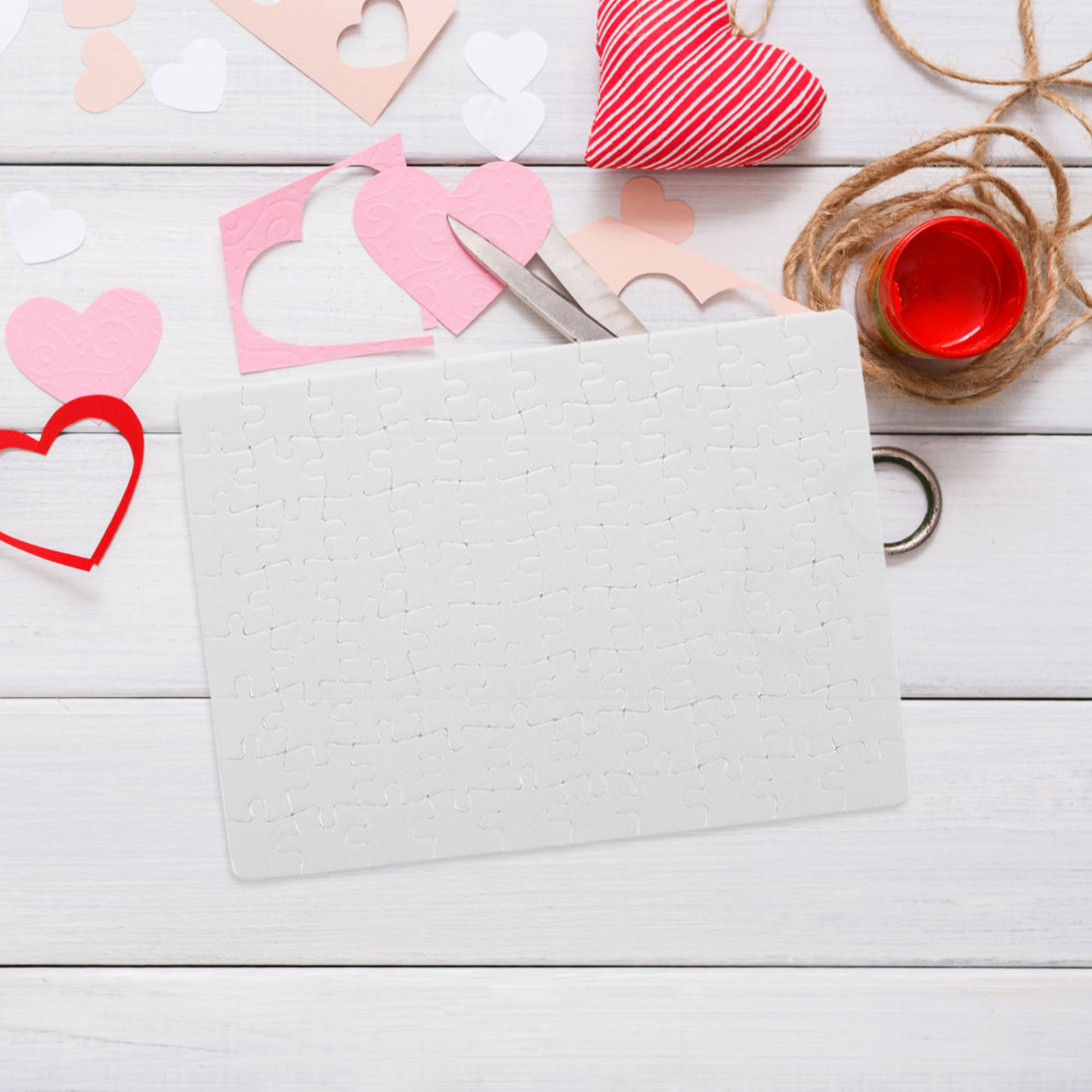 Puzzle Blank White - 4 Folhas de Quebra-Cabeças em Branco