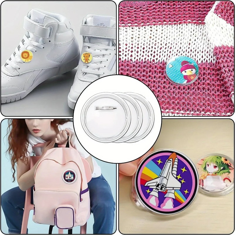 10/20PCS Botões Redondos Trans - Button Badge Blank avaliação e preço
