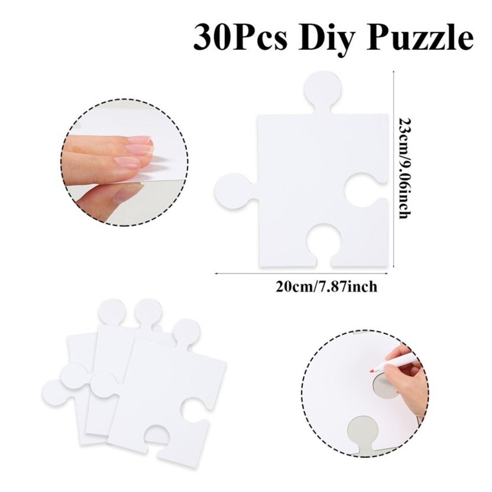 30 Peças de Quebra-Cabeça em B - Puzzle Blank White avaliação e preço
