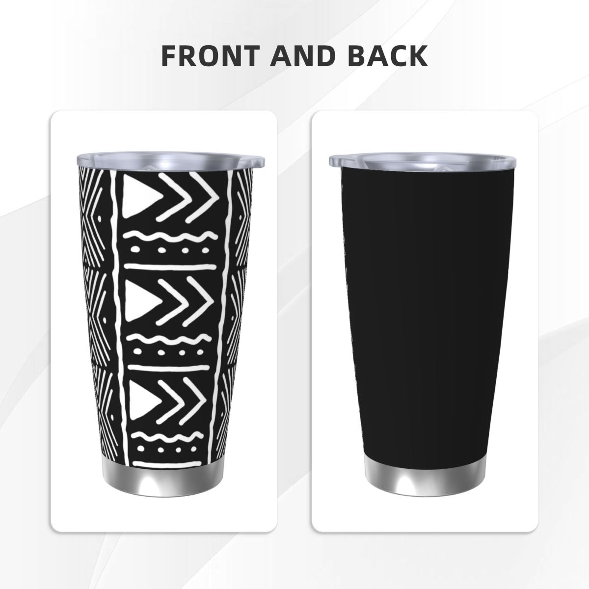 Preto e branco africano bogola - Tumbler 20Oz White avaliação e preço