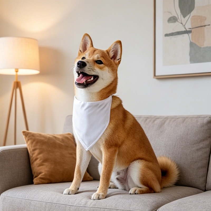 Lenço Bandana Branco para Cães - Bandana Blank White avaliação e preço