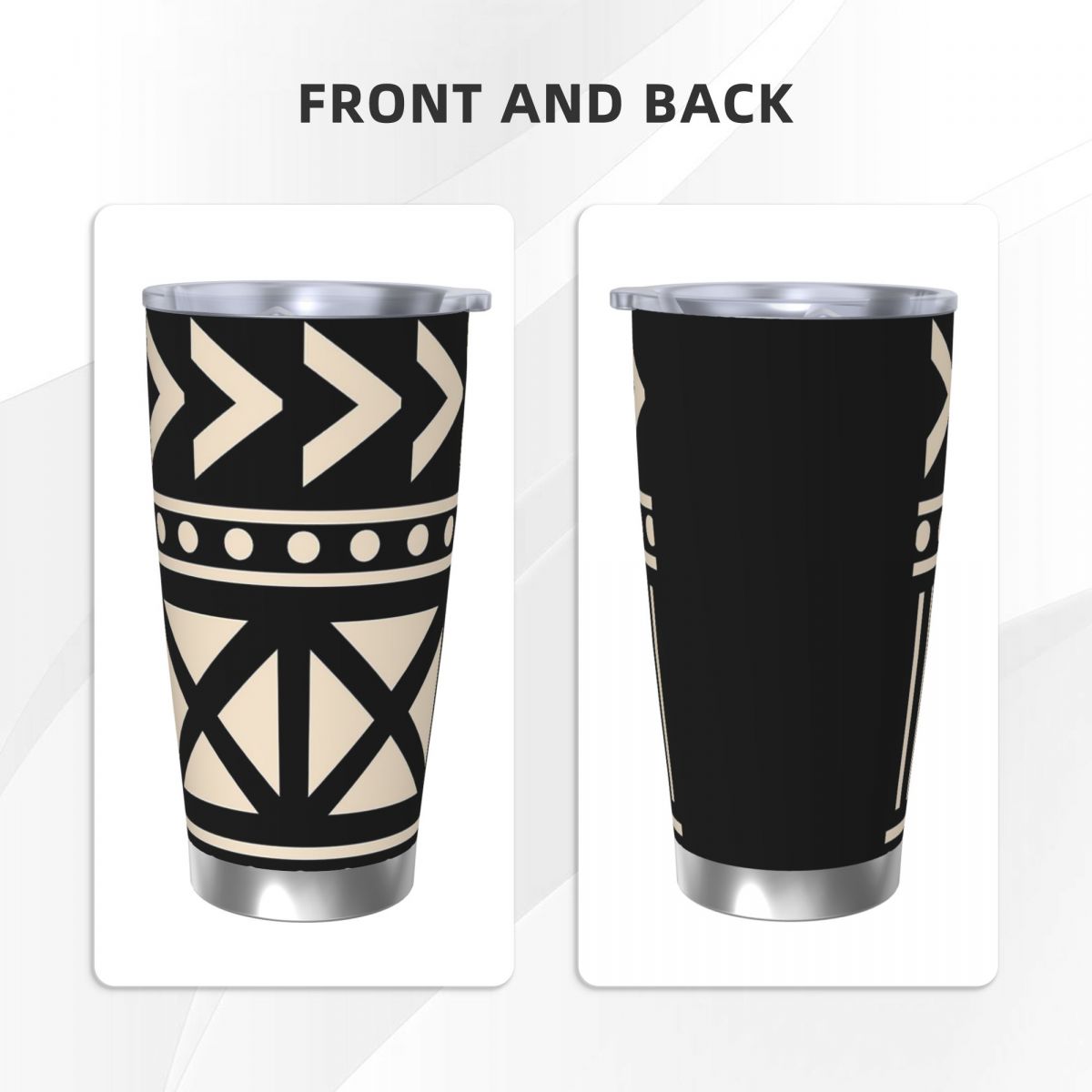 Pano de lama africano preto e  - Tumbler 20Oz White avaliação e preço