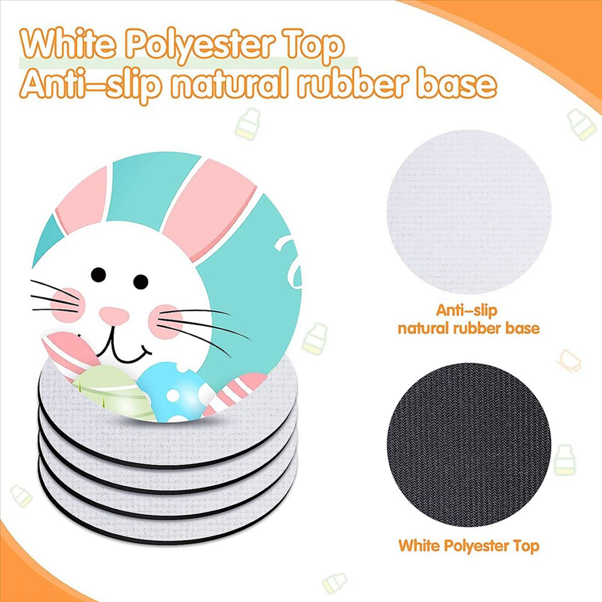ABVT-160PC Porta-copos em Bran - Coaster Sublimation Blank avaliação e preço