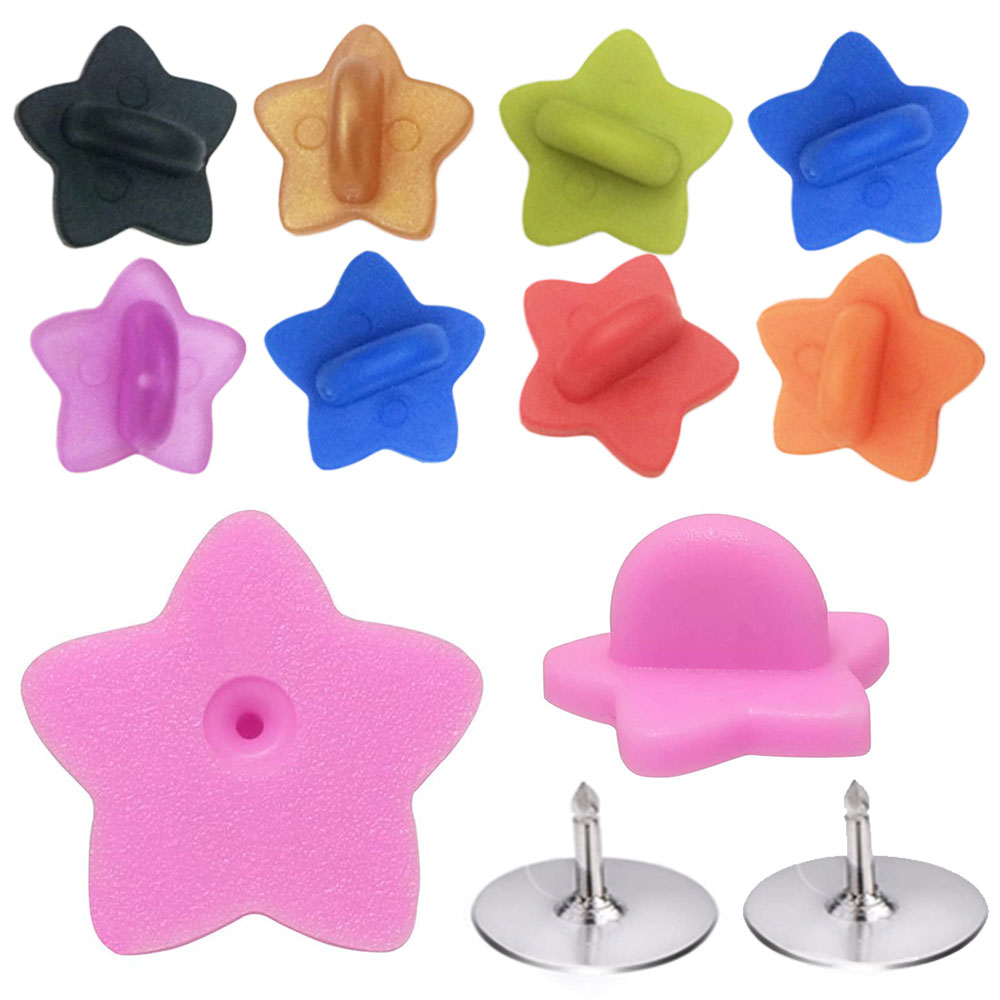 50 pçs pino de borracha backs  - Button Badge Blank avaliação e preço