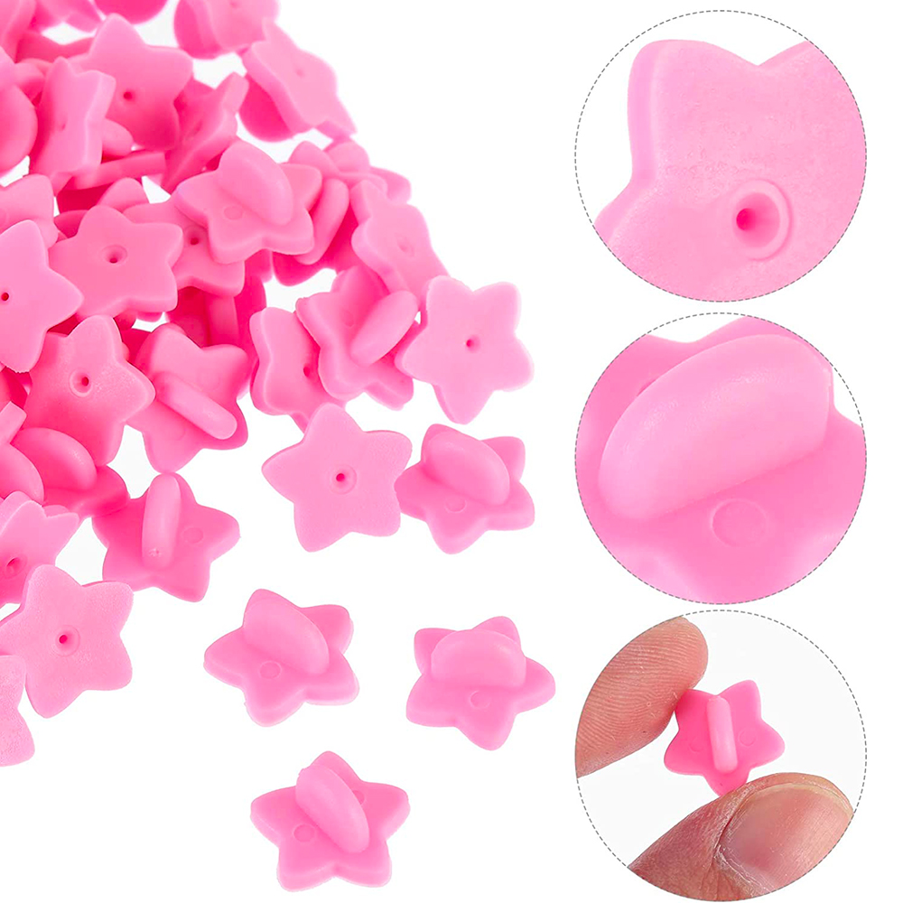 50 pçs pino de borracha backs  - Button Badge Blank avaliação e preço