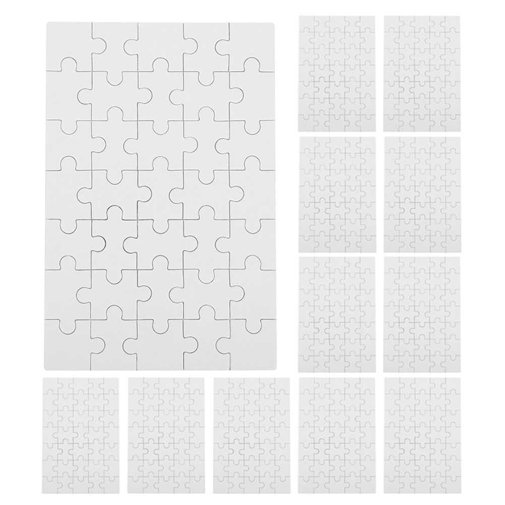 12 Peças de Quebra-Cabeça em B - Puzzle Blank White avaliação e preço