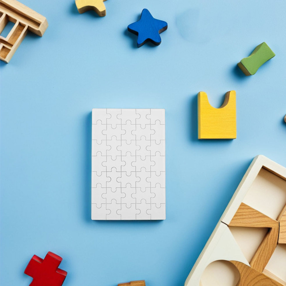 12 Peças de Quebra-Cabeça em B - Puzzle Blank White avaliação e preço