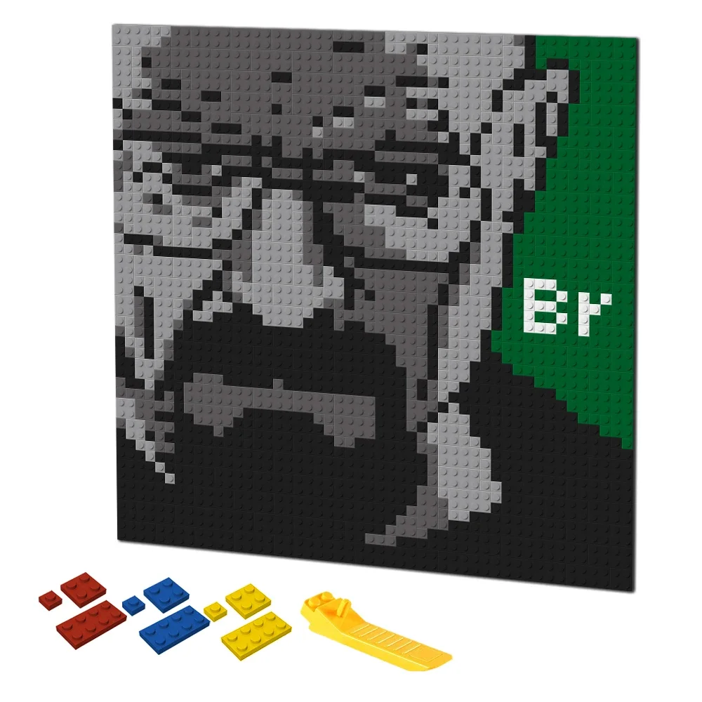 Retro pixel arte blocos de con - Puzzle Blank White avaliação e preço