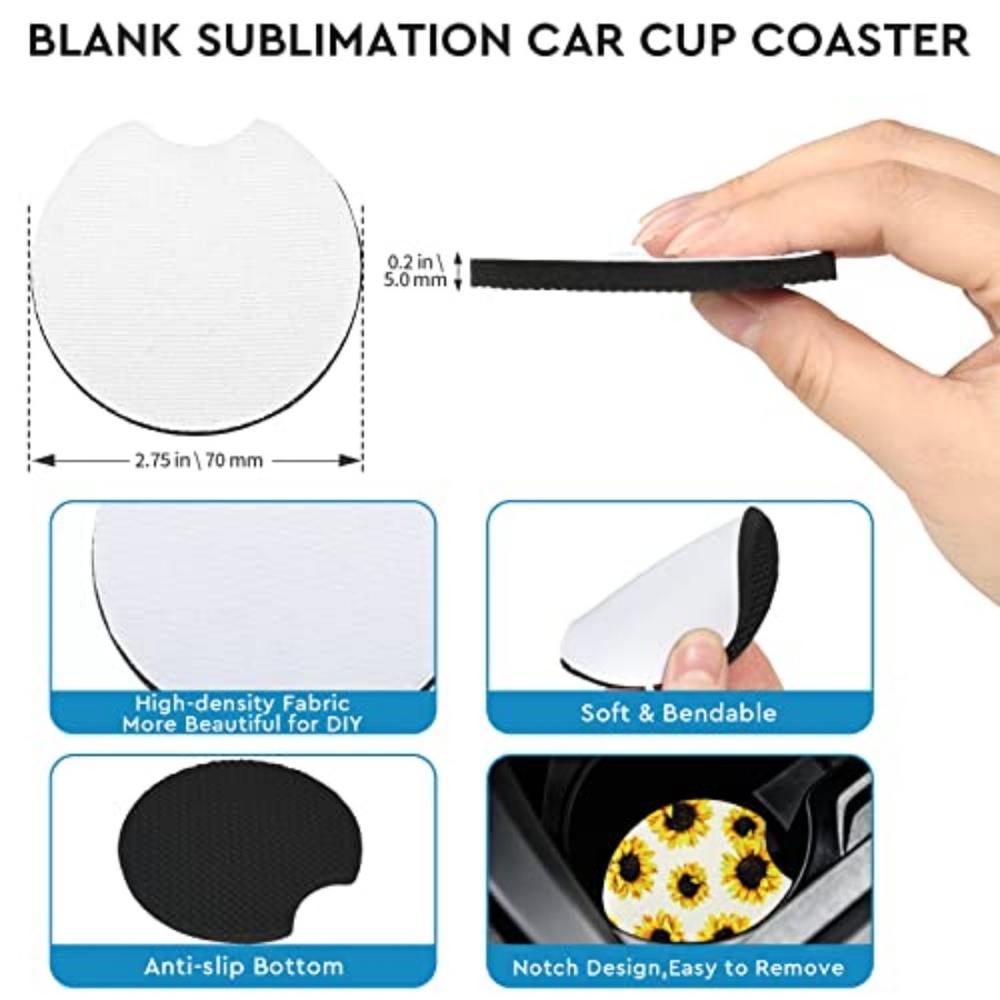 40PCS Porta-Copos em Branco pa - Coaster Sublimation Blank avaliação e preço