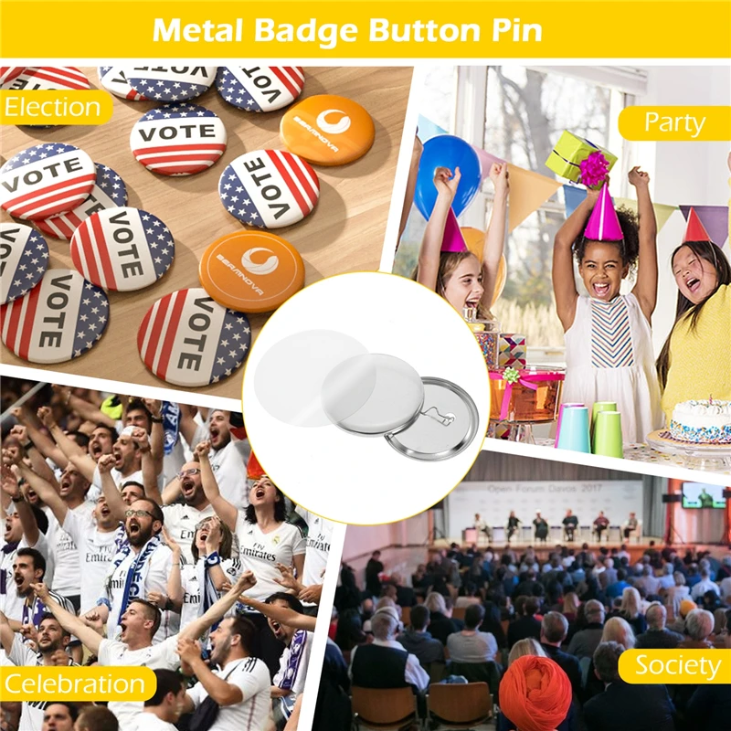 100 conjunto em branco crachá  - Button Badge Blank avaliação e preço