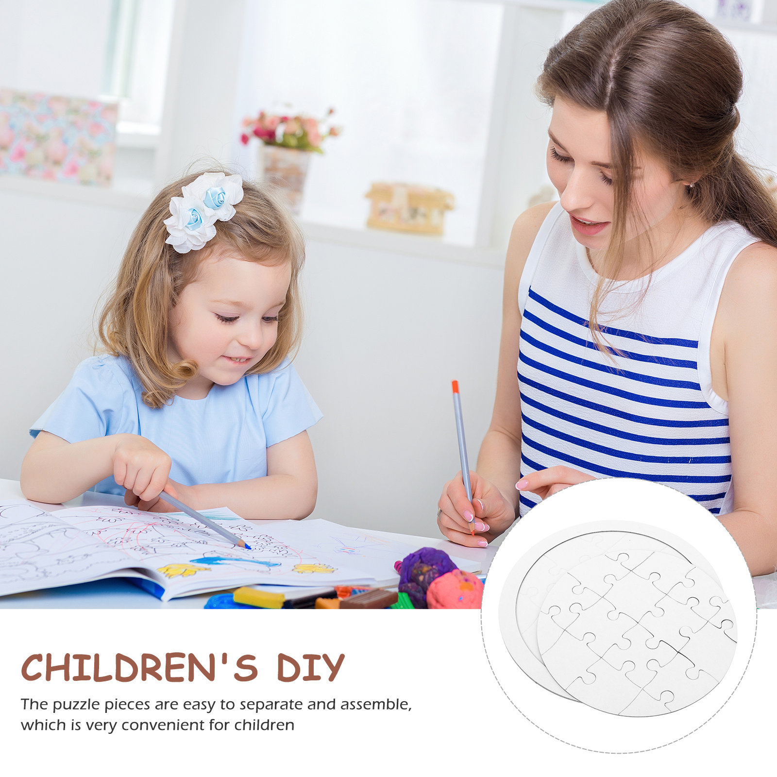 4 conjuntos de quebra-cabeças  - Puzzle Blank White avaliação e preço