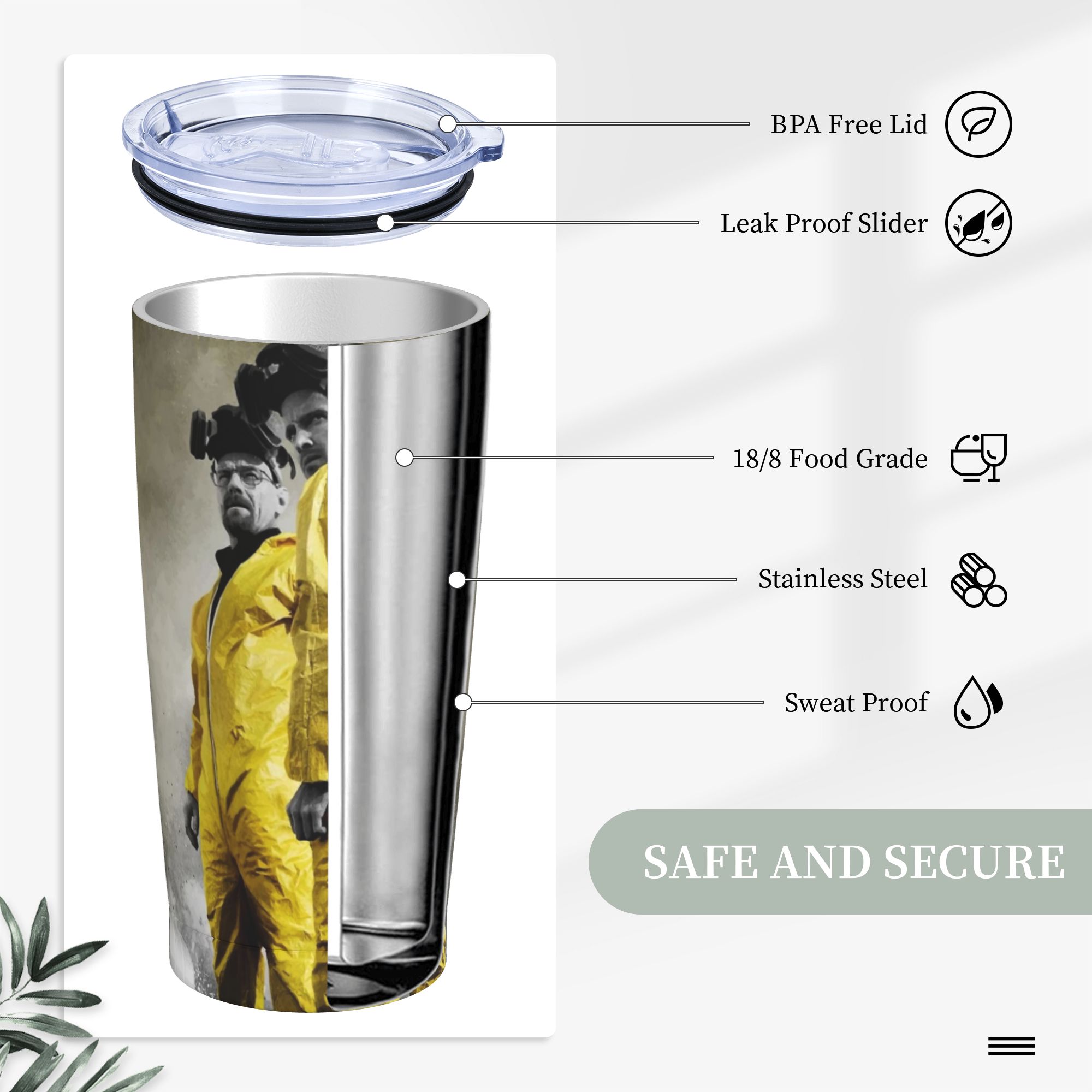 Copo Térmico Breaking Bad, Iso - Tumbler 20Oz White avaliação e preço