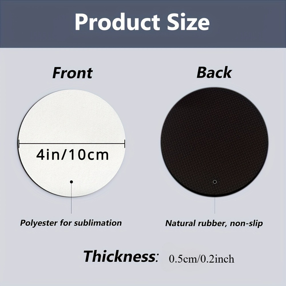 Porta-copos 20/60 peças, tapet - Coaster Sublimation Blank avaliação e preço