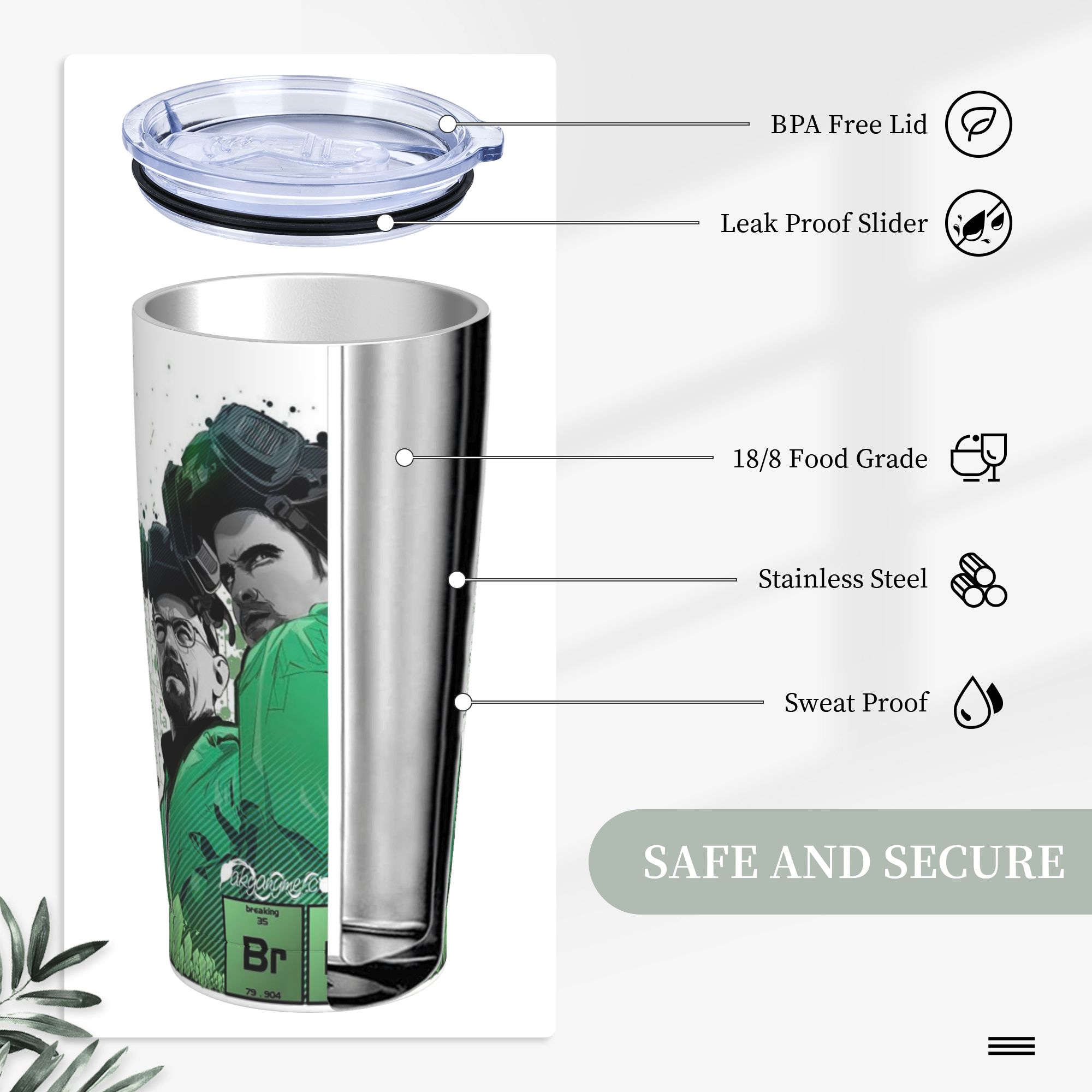 Copo Térmico Breaking Bad Walt - Tumbler 20Oz White avaliação e preço