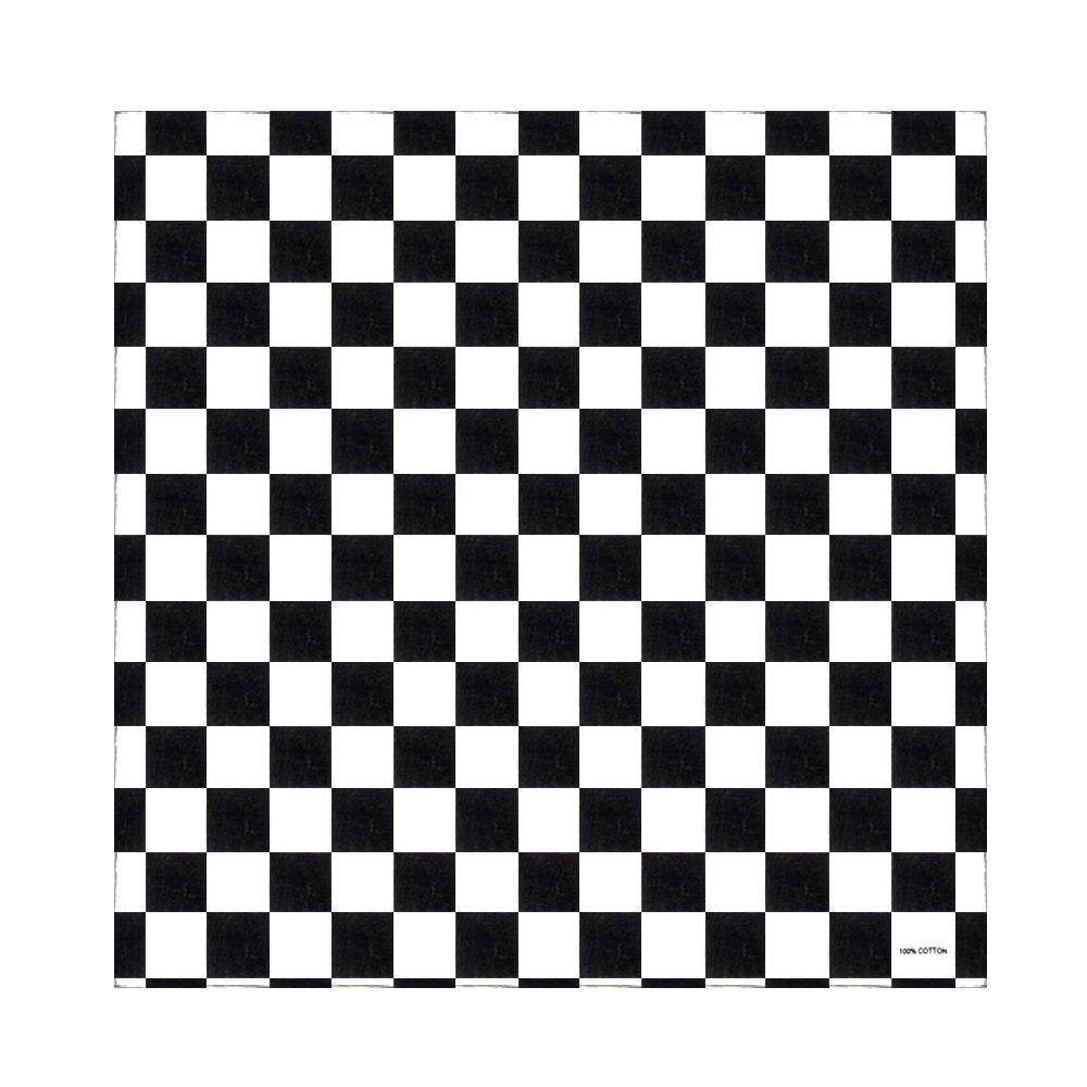 Bandana xadrez bandeira auto c - Bandana Blank White avaliação e preço