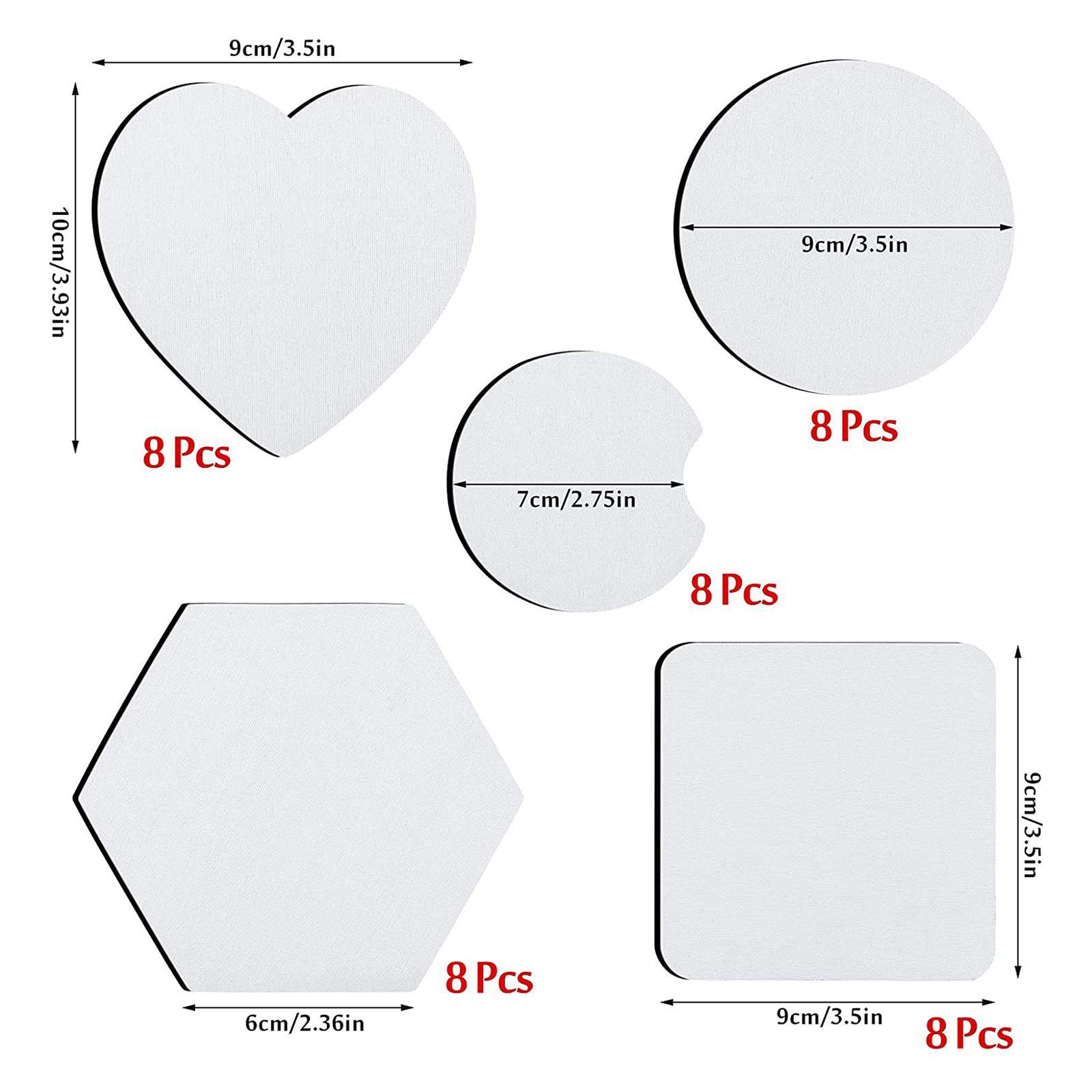 40 Peças de Porta-Copos para S - Coaster Sublimation Blank avaliação e preço