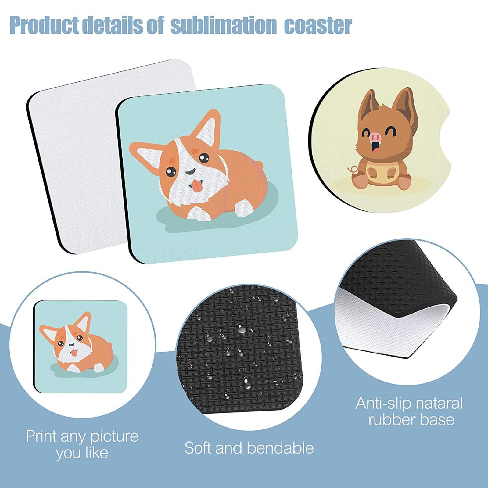 40 Peças de Porta-Copos para S - Coaster Sublimation Blank avaliação e preço