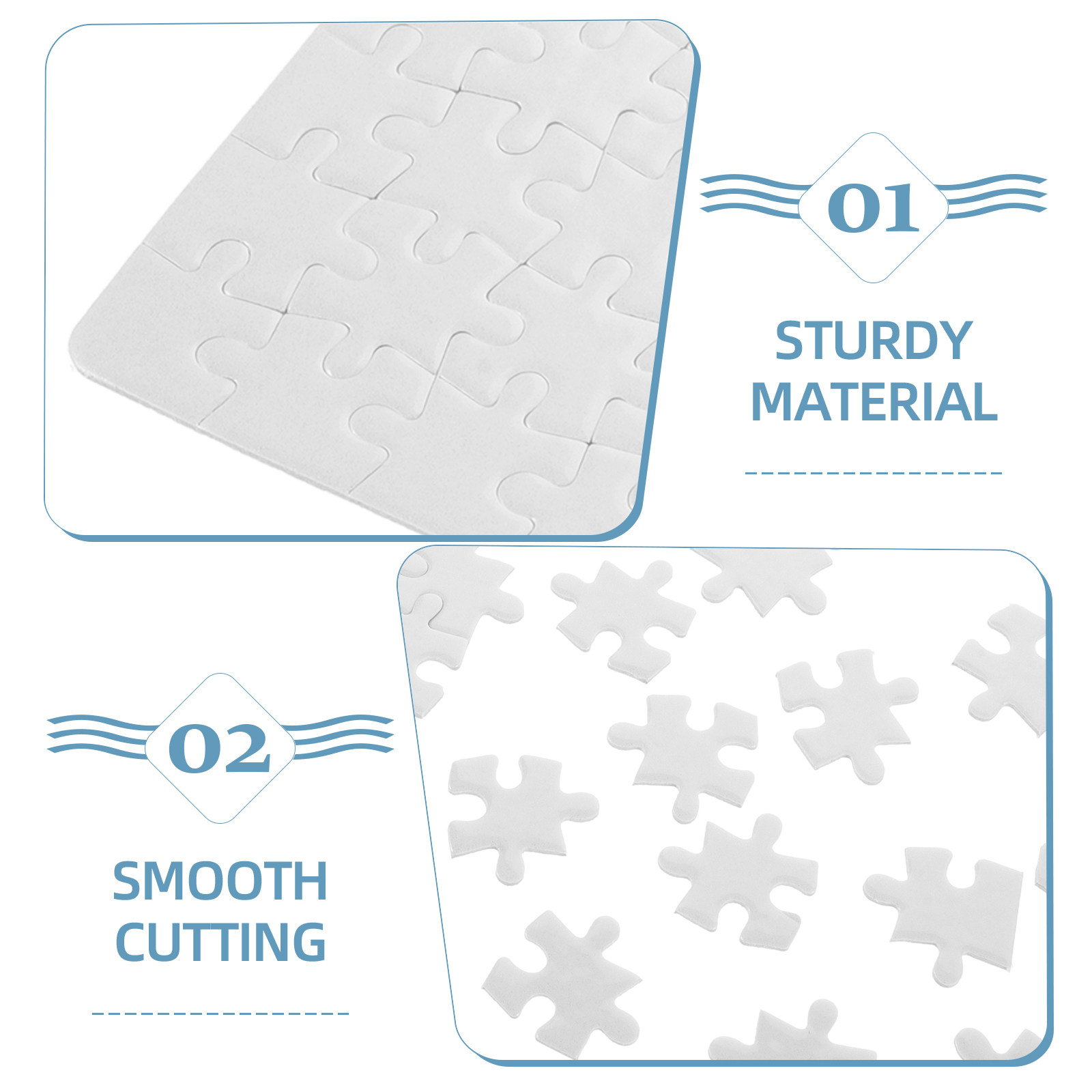4 Folhas de Quebra-Cabeças em  - Puzzle Blank White avaliação e preço