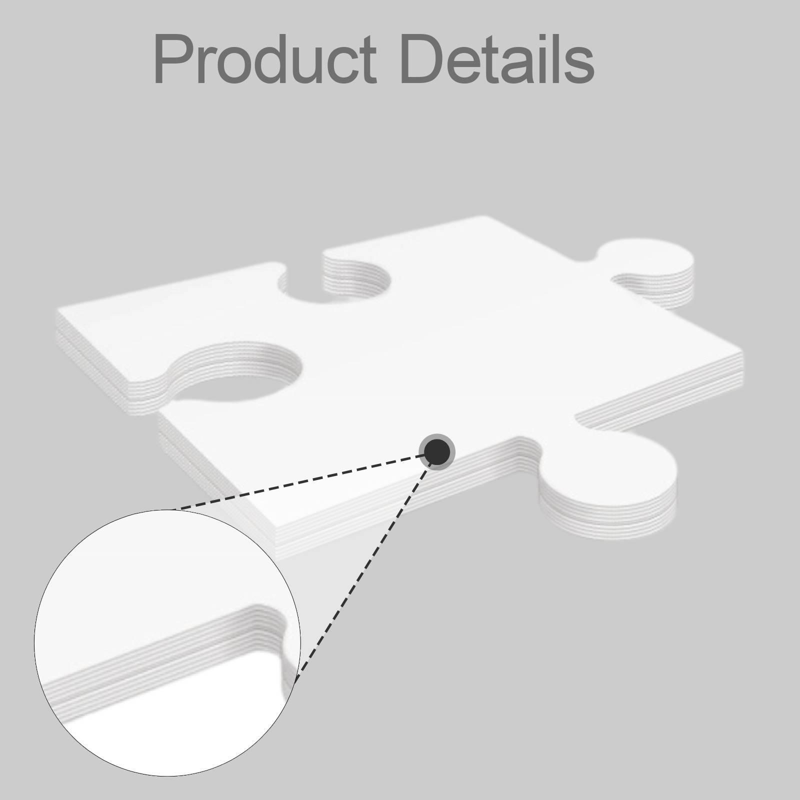 24 Peças de Quebra-Cabeças em  - Puzzle Blank White avaliação e preço