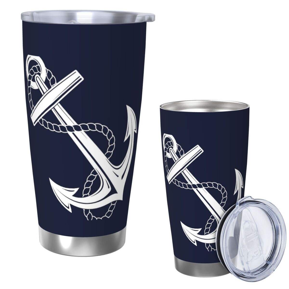 Âncora náutica branca e marinh - Tumbler 20Oz White avaliação e preço