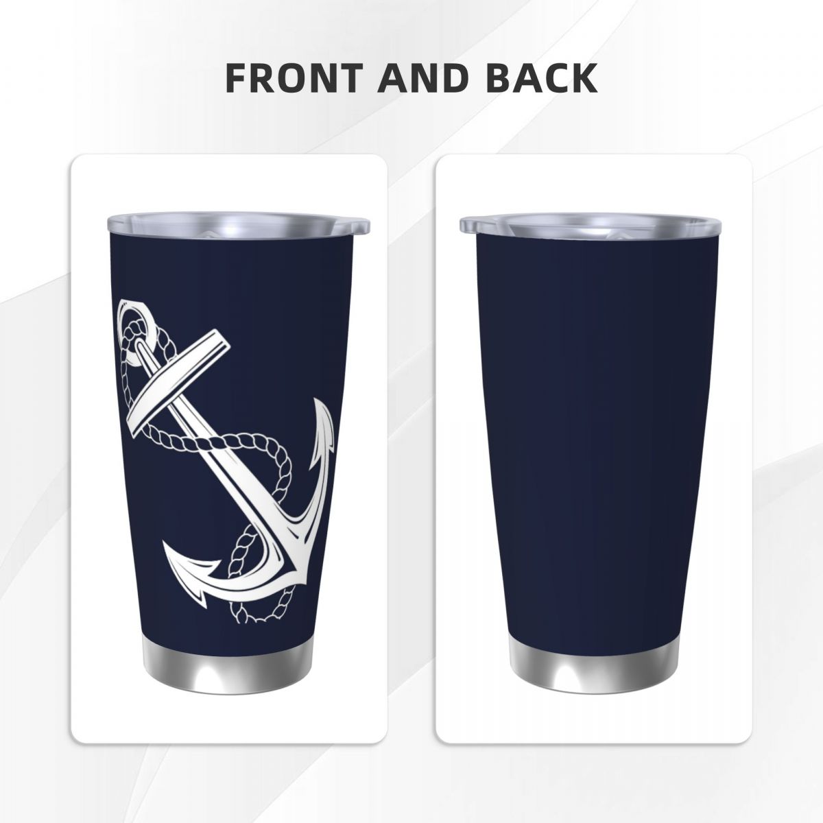 Âncora náutica branca e marinh - Tumbler 20Oz White avaliação e preço