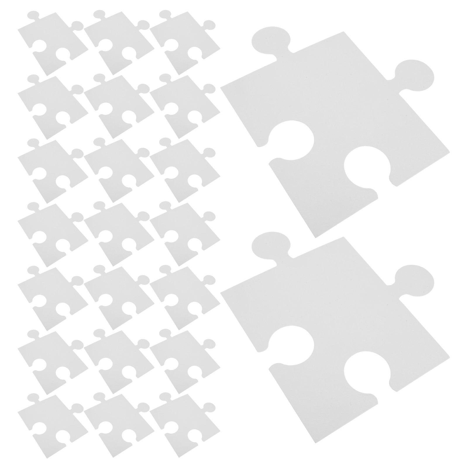60 Peças Grandes de Quebra-Cab - Puzzle Blank White avaliação e preço